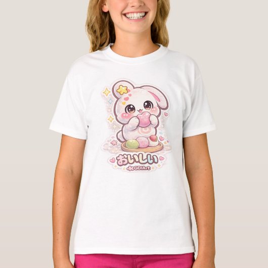 メロもちうさぎ - デリシャス Tシャツ (正面)