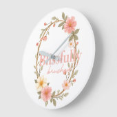 メロウ開花 ラージ壁時計 (傾斜)