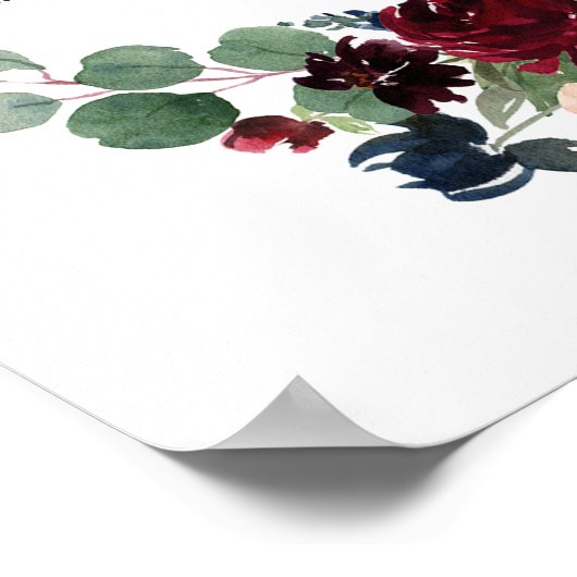 メロエレガントー海軍フローラ結婚の座席表 ポスター (角)