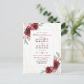 メロスタイリッシュー・グラム・バラフローラ・リハーサル・ディナー インビテーションポストカード (スタンド正面)