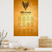 メロディの魂、翼のある黄金のクレフ、 音符記号。 ポスター (キッチン)