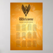 メロディの魂、翼のある黄金のクレフ、 音符記号。 ポスター (正面)