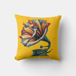 メロディを通じた蓄音機踊り クッション