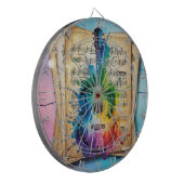 メロディカラフル:絵を描ヴィンテージ音楽のギター ダーツボード (正面左)