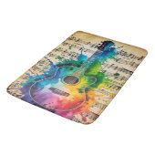 メロディカラフル:絵を描ヴィンテージ音楽のギター バスマット (アングル)