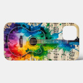 メロディカラフル:絵を描ヴィンテージ音楽のギター Case-Mate iPhoneケース (裏面 (横))