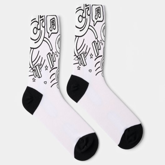 メロディスタイリッシュ:音楽をテーマにしたソックス ソックス (右)