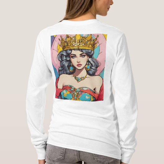 メロディックな糸:表現力のあるTシャツデザインインスピレーション Tシャツ (裏面)