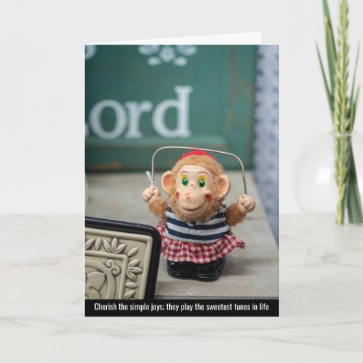 メロディックメモリーズヴィンテージモンキー サンキューカード (正面)