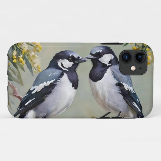 「メロディック・エンジェスティ:オーストラリア・マグパイ油絵を描」 Case-Mate iPhoneケース (裏面(横))