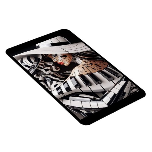 「メロディック・エンブレイス芸術的 – 音楽をテーマにしたマグネット」 マグネット (右側)