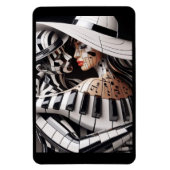 「メロディック・エンブレイス芸術的 – 音楽をテーマにしたマグネット」 マグネット (縦)