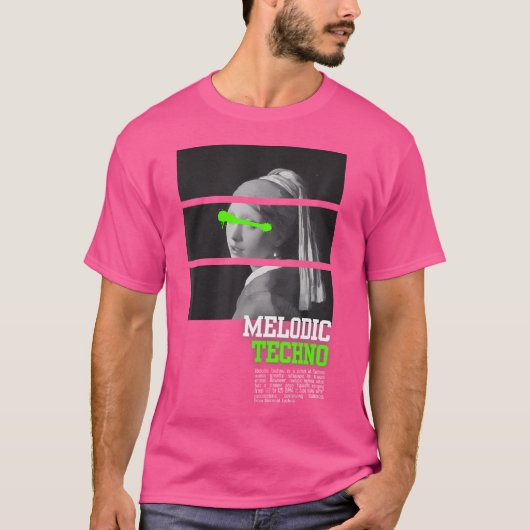 メロディテクノEdmハウスDjレイバー Tシャツ (正面)