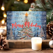 メロディメリース水彩ミュージカルクリスマスツリー シーズンカード