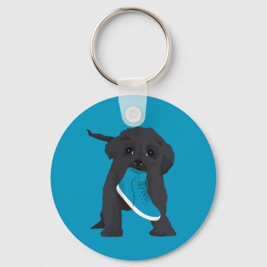 メロディーザアフェンピンシャー子犬の盗み靴 キーホルダー (正面)
