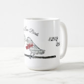 メロディー愛鳥-音符 コーヒーマグカップ (正面右)