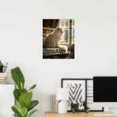 メロディ威厳のある:ピアノのペルシャ猫 ポスター (ホームオフィス)