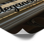 メロディ威厳のある:ピアノのペルシャ猫 ポスター (角)