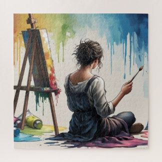 メロディ芸術的：水彩画の女の子 ジグソーパズル