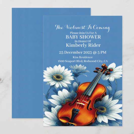 メロディ開花 招待状 (正面/裏面)