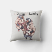 メロディ霜の降りた：ペンギン・デュオの岩オン クッション (裏面)