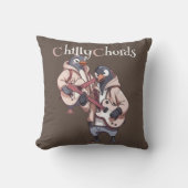 メロディ霜の降りた：ペンギン・デュオの岩オン クッション (正面)