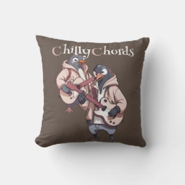 メロディ霜の降りた：ペンギン・デュオの岩オン クッション