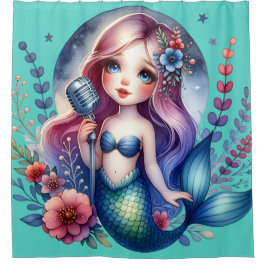 「メロディ・マーメイド・セレナーデ」 シャワーカーテン
