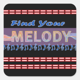 メロディTシャツ スクエアシール