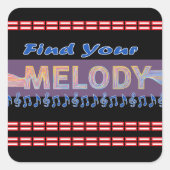 メロディTシャツ スクエアシール (正面)