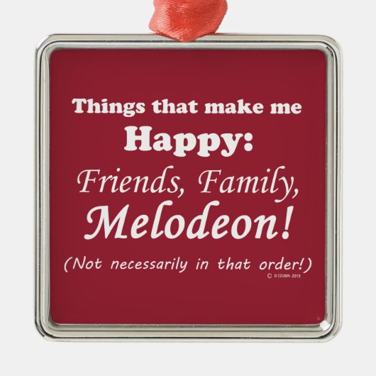 メロデオンが嬉しい メタルオーナメント (正面)