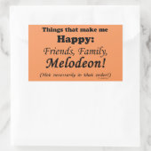 メロデオンが嬉しい 長方形シール (バッグ)