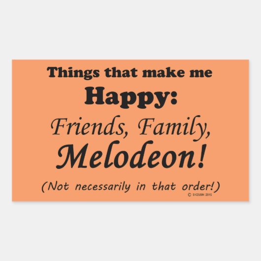メロデオンが嬉しい 長方形シール (正面)