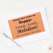 メロデオンが嬉しい 長方形シール (封筒)