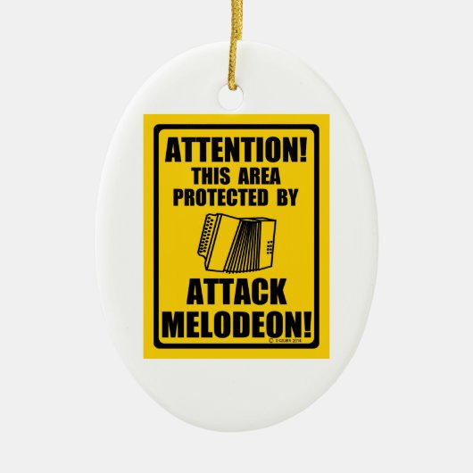 メロデオンを攻撃 セラミックオーナメント (正面)