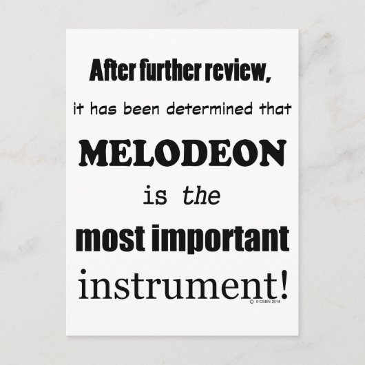 メロデオンラミカルな楽器 ポストカード (正面)