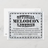 メロデオン免許 ポストカード (正面/裏面)