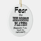 メロデオン奏者を恐れる セラミックオーナメント (右)