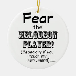 メロデオン奏者を恐れる セラミックオーナメント