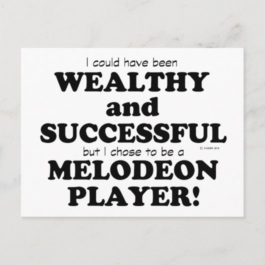 メロデオン富裕層と成功 ポストカード (正面)
