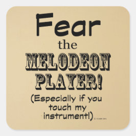 メロデオン選手のスクエアステッカーを恐れる スクエアシール