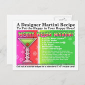 メロメリーンクリスマスマルティーニレシピカードはがき ポストカード (正面/裏面)