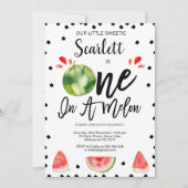 メロモダンン1歳の赤い黒一歳 招待状 (正面)