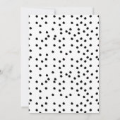 メロモダンン1歳の赤い黒一歳 招待状 (裏面)