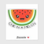 メロンおもしろいのノート型のウォーターボトルでフルーツをパンプンする シール (シート)