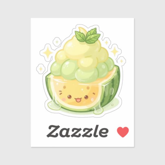 メロンかき氷 シール (シート)