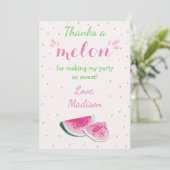 メロンかわいいスイカに一つファースト誕生日 サンキューカード (スタンド正面)