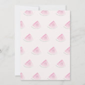 メロンかわいいスイカに一つファースト誕生日 サンキューカード (裏面)