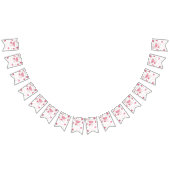 メロンかわいいスイカの女の子1歳の誕生日 バンティングフラッグ (全)