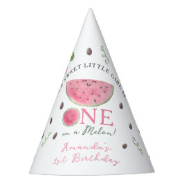 メロンかわいいスイカの女の子1歳の誕生日 パーティーハット